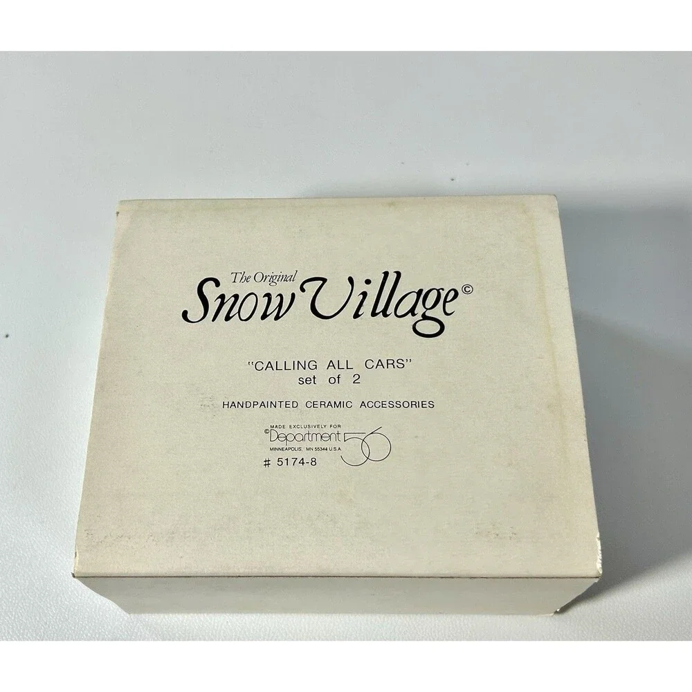 Department 56 Original Snow Village Calling All Cars Police Figure & Car #5174-8